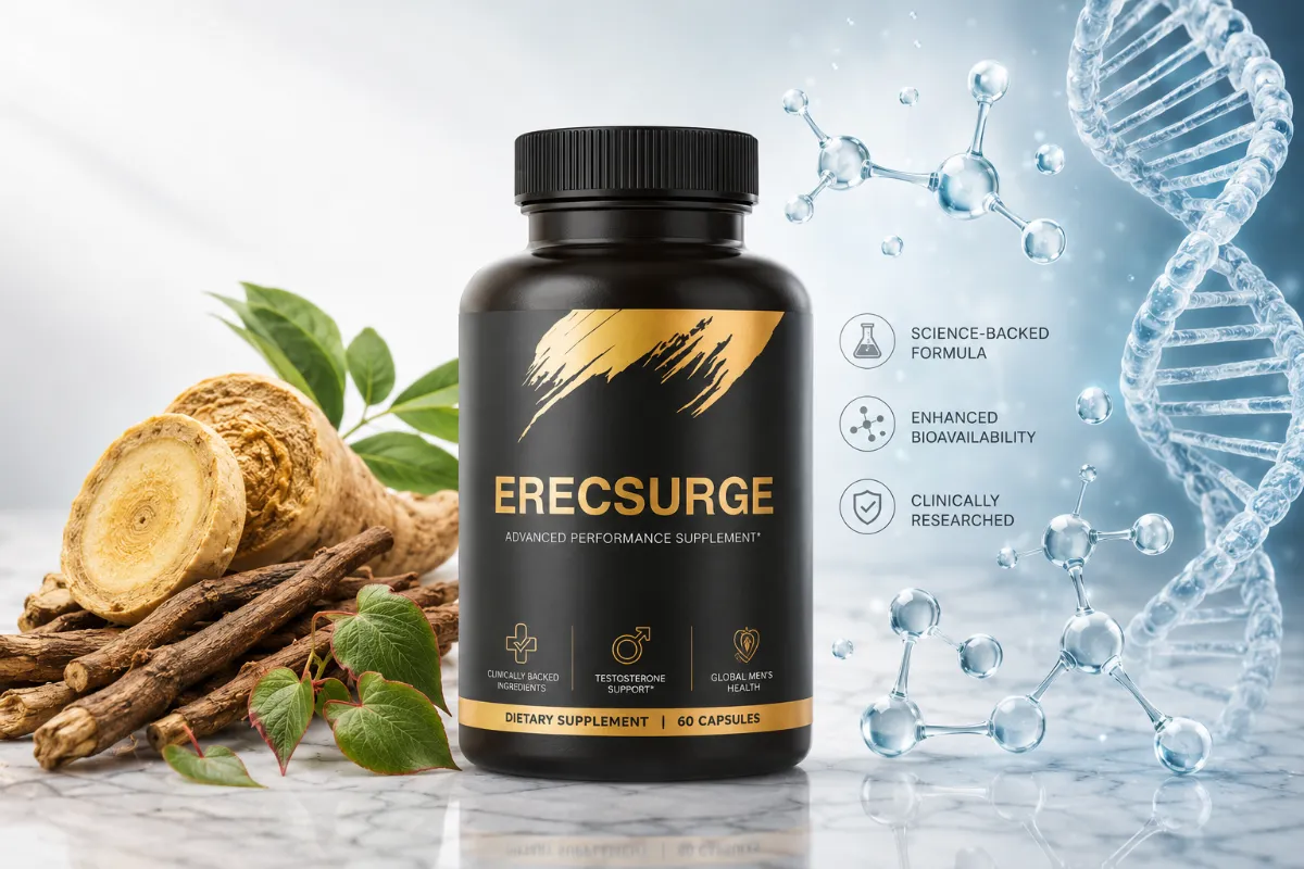 ErecSurge Supplement Featuring Clinically Studied Ingredients