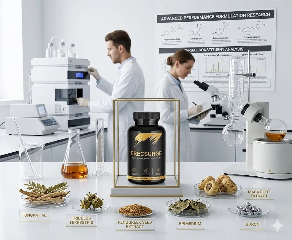 Erecsurge Ingredients Laboratory Research